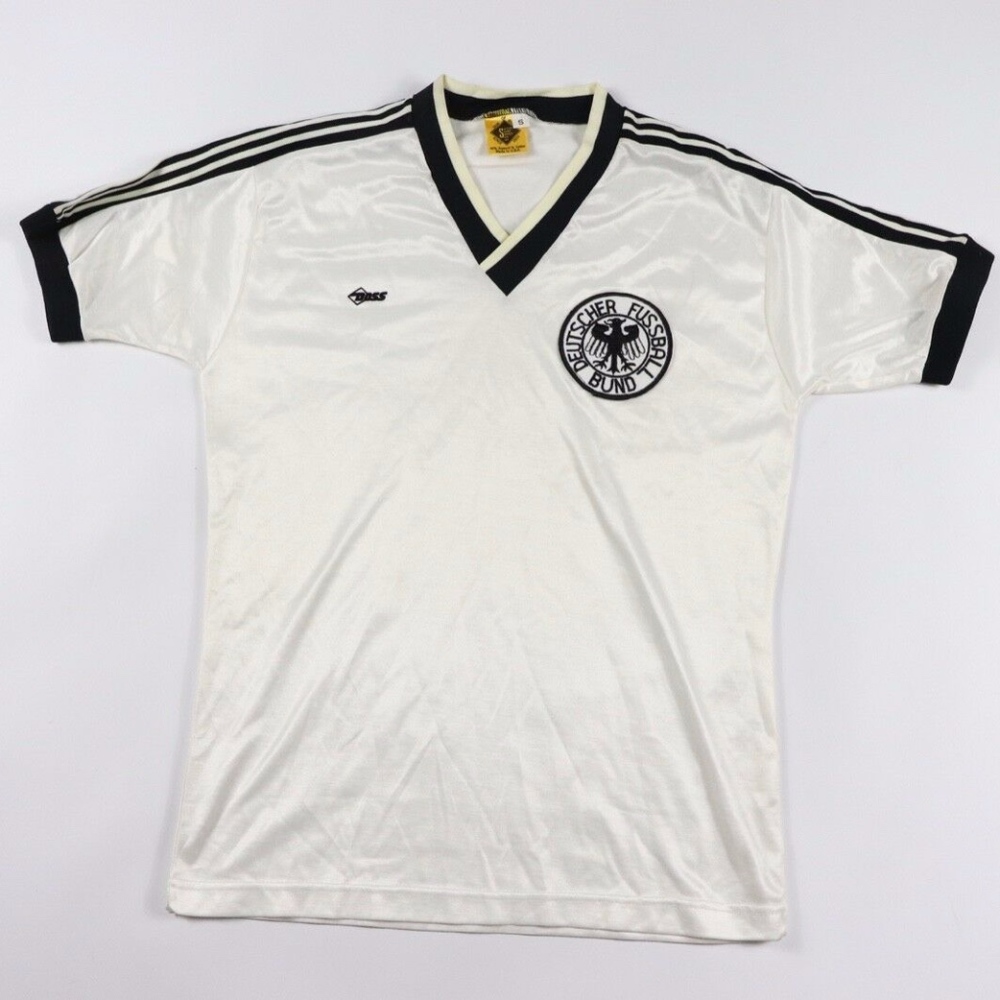 Vintage 80s Germany World Cup Soccer Jersey White